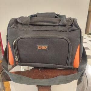 Chaps Ralph Lauren 15" Carry On Duffle Gym Bag Luggage in Black & Orange